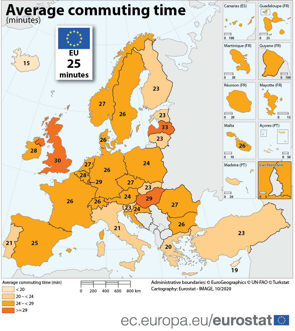 EU - Average Commuting Time